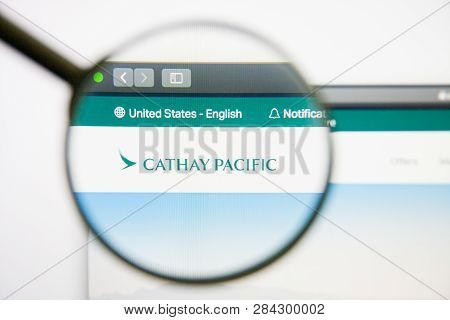 Los Angeles, California, Usa - 14 February 2019: Cathay Pacific Airways Airline Website Homepage. Ca