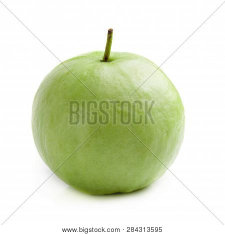 Guava Fruit Isolated On A White Background.