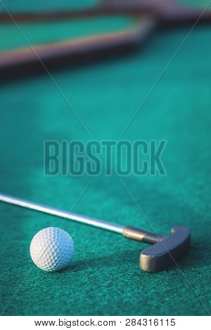 Mini Golf Putter Club And Ball