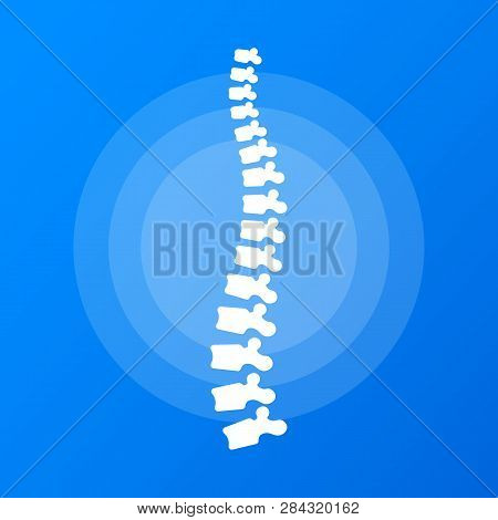 Spine Diagnostics Symbol Logo Template. Vector Stock Illustration.