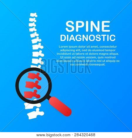 Spine. Spine Diagnostic Center. Vector Stock Illustration.