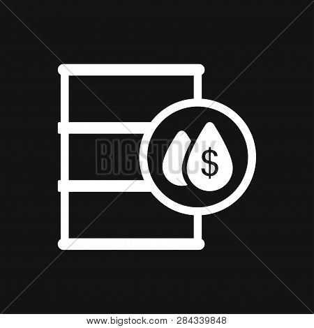 Oil Drum Container Icon Logo, Illustration, Vector Sign Symbol For Design