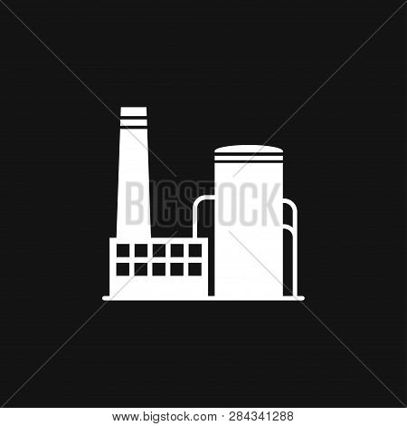 Oil Storage Tank Icon Logo, Illustration, Vector Sign Symbol For Design