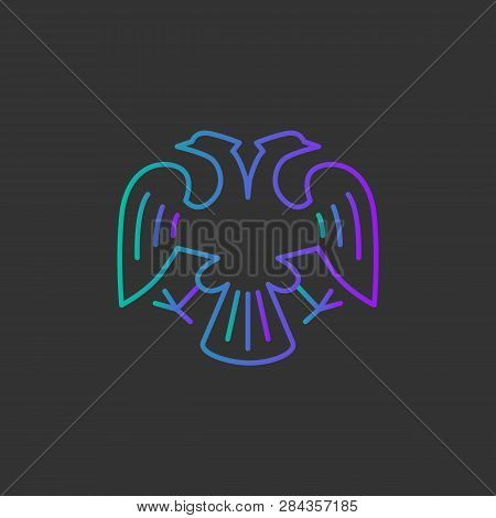 Coat Of Arms Of Russia Double-headed Eagle Line Icon
