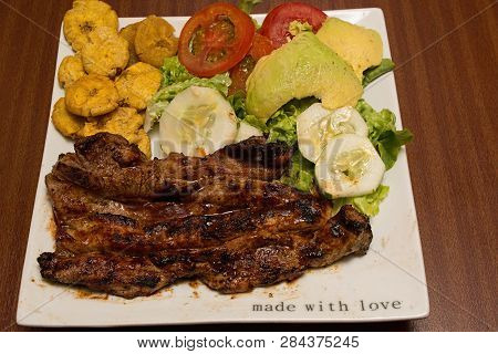 Grilled Latin Food With All The Fixings