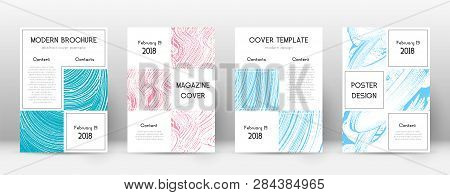 Cover Page Design Template. Business Brochure Layout. Bewitching Trendy Abstract Cover Page. Pink An