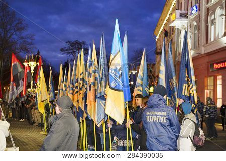 Memorial Procession With Torches