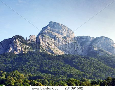 Gonzen Mountain Or Gonzen Berggipfel In The Appenzell Alps Mountain Range - Canton Of St. Gallen, Sw
