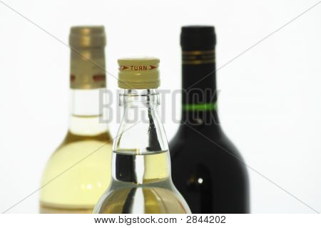Weiß und Rot Wein und Wodka