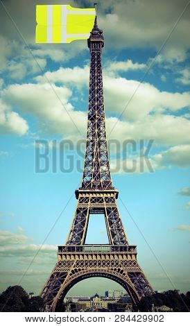 Yellow Jacket Such As A Very Big Flag Symbol Of Populist Political Movement For Economic Justice In 