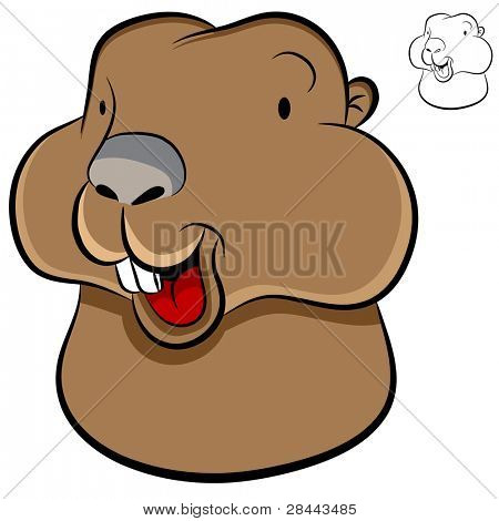 Uma imagem de um rosto de gopher.