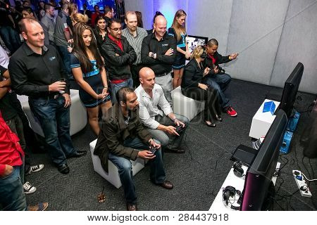 Gamers At Play Station Ps4 Launch Event