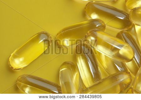 Soft Gelatin Capsules With Omega-3 Fish Oil, Ala, Epa, Dietary Therapeutic Food Supplement