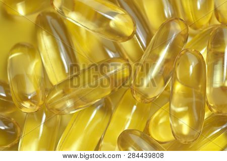 Soft Gelatin Capsules With Omega-3 Fish Oil, Ala, Epa, Dietary Therapeutic Food Supplement