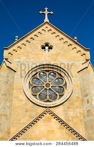 The Architecture Of Collegiale Church - Neuchatel, Switzerland