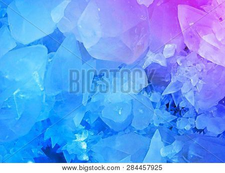 Colorful Cristal Stone. Ametist Stone Textire Or Background
