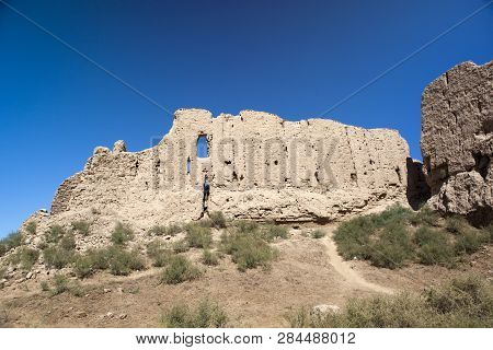 Ruins Of Fortress Kyzylkala (red Town) -trading Settlement On The Silk Road (10-13 Century), Ancient