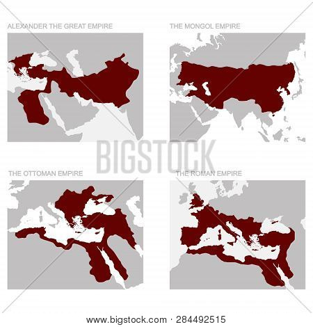 Vector Map Of The Ancient Empires For Your Design