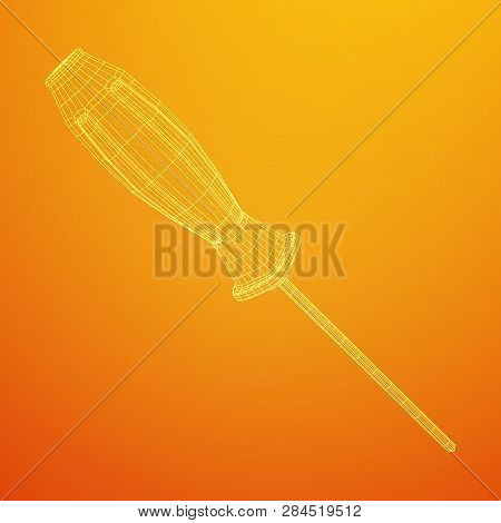 Crosshead Screwdriver. Handyman Tool For Home Repair. Maintenance Themed Abstract Model Wireframe Lo