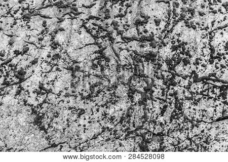 Scaur Black And White Rock Texture Background.