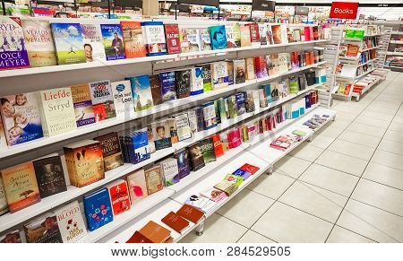 Inside Interior Of A Book Store In A Mall