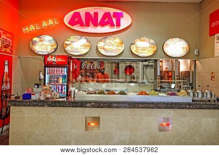 Interior Of Fast Food Take Out Restaurant In A Mall