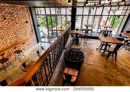 Inside Interior Of A Retro Sushi Restaurant