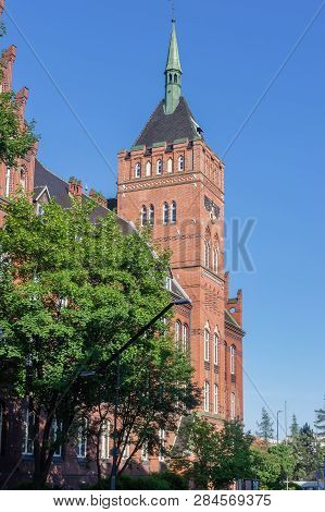 Gliwice,poland - 13 May 2018 - One Of Building Of Technical University In Gliwice, Poland.
