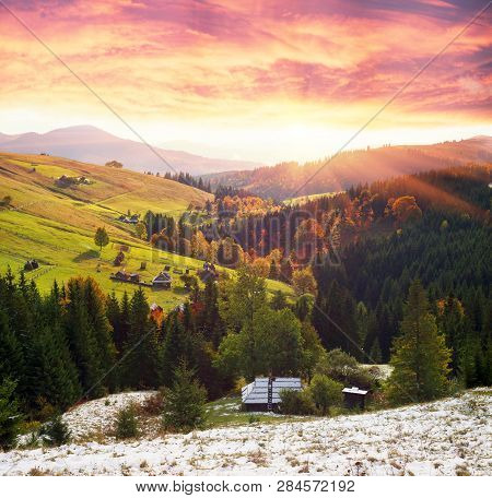 Autumn And Winter In The Mountains