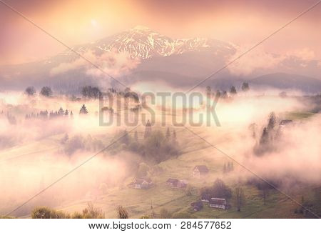 Lazeyschina Lazeshchyna Village In The Mist