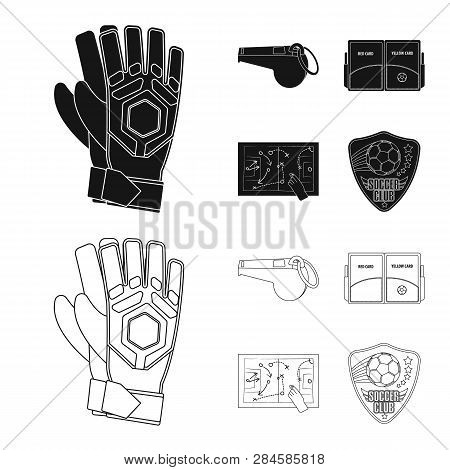 Isolated Object Of Soccer And Gear Logo. Collection Of Soccer And Tournament Stock Vector Illustrati