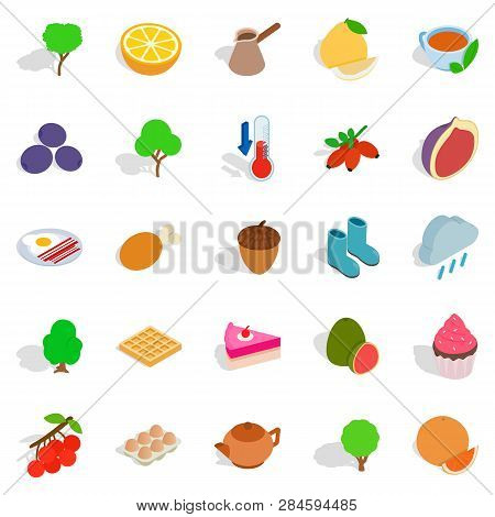 Establishment Icons Set. Isometric Set Of 25 Establishment Icons For Web Isolated On White Backgroun