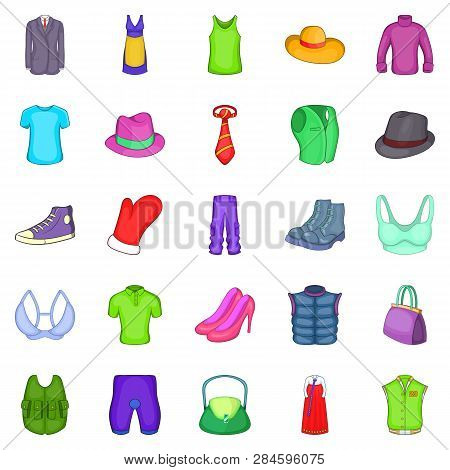 Corslet Icons Set. Cartoon Set Of 25 Corslet Icons For Web Isolated On White Background
