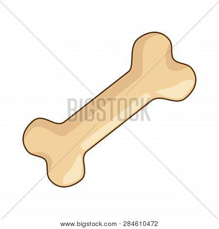 Dog Bone Icon Isolated On White Background. Dog Bone Cartoon Style.vector Stock.