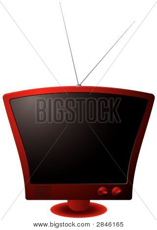 Tv retrò rosso