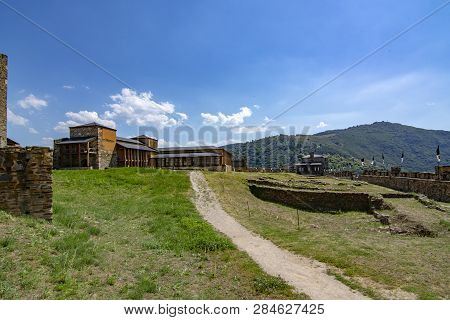 Ponferrada, Leon, Spain; June 2017: View Of Templar Castle In The  City Of Ponferrada Province Of Le
