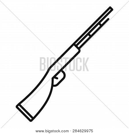 Police Shotgun Icon. Outline Police Shotgun Vector Icon For Web Design Isolated On White Background