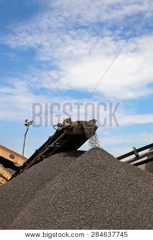 Large Piles Of Processed Manganese Rich Ore Rock Manganese Mining And Processing In South Africa