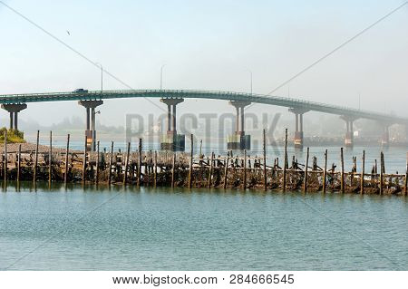 Franklin Delano Roosevelt Bridge Over Lubec Narrows, International Crossing Between Lubec, Maine And