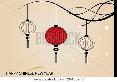 Tündér-fények. Nagy hagyományos kínai lampion hozza jó szerencse és a béke ima alatt Chine