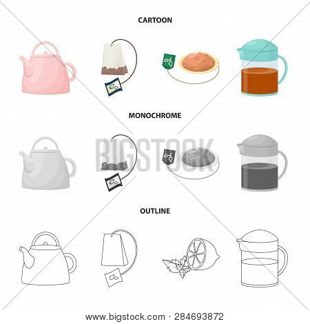 Vector Design Of Healthy And Floral  Symbol. Set Of Healthy And Gradient Stock Vector Illustration.