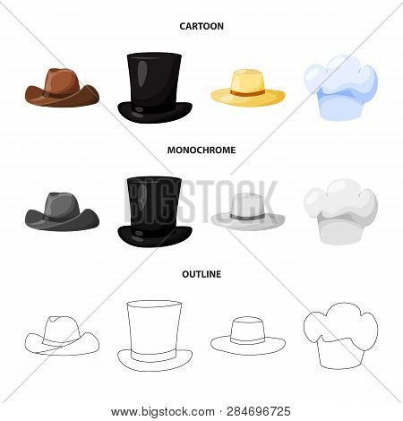 Vector Illustration Of Clothing And Cap Icon. Set Of Clothing And Beret Stock Vector Illustration.