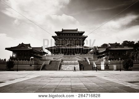 CHONGQING, CHINA â MARCH 13: Dazu museum in day on March 13, 2018 in Chongqing. With 17M population, it is the most populous Chinese municipality.