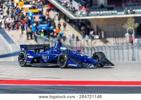 February 12, 2019 - Austin, Texas, USA: RC ENERSON (23) of the United States goes through the turns during practice for the IndyCar Spring Test at Circuit Of The Americas in Austin, Texas.