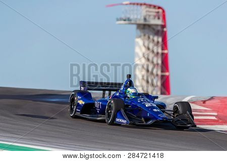 February 12, 2019 - Austin, Texas, USA: RC ENERSON (23) of the United States goes through the turns during practice for the IndyCar Spring Test at Circuit Of The Americas in Austin, Texas.