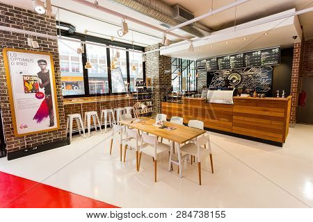 Inside Interior Of A Virgin Mobile  Store