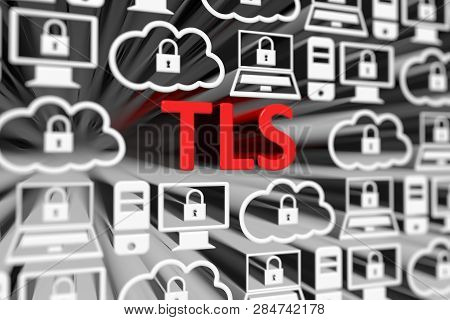 Tls Concept Blurred Background 3d Render Illustration