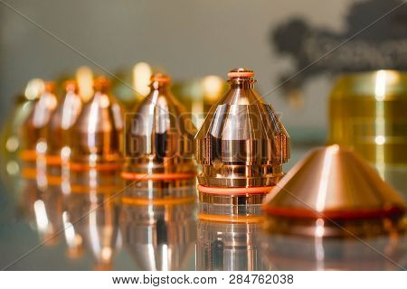 Replaceable Nozzles For Plasma Cutting Machine. Spare Parts For Equipment.