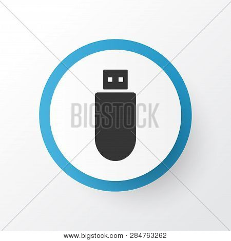 Flash Drive Icon Symbol. Premium Quality Isolated Usb Drive Element In Trendy Style.