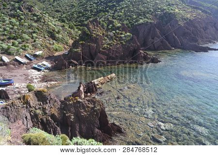 Porto Ferro In The Coast Of Nebida
